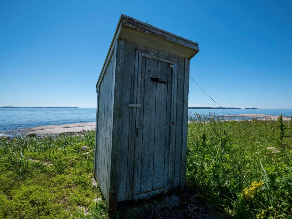 The outhouse.