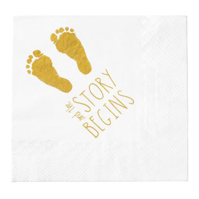 Baby Shower Napkins -"And The Story Begins"