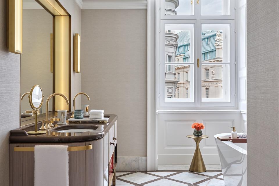 Interior of the Bathroom in the Executive Suite at the Rosewood Vienna