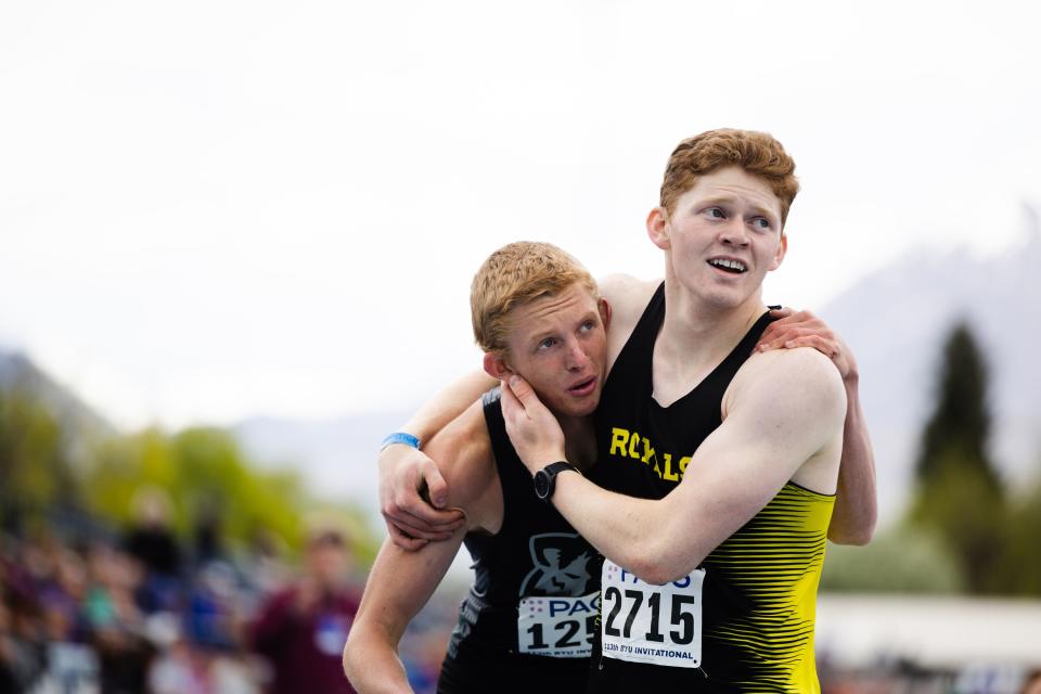 High school athletes compete during the BYU Track Invitational at the Clarence F. Robison Outdoor Track & Field in Provo on May 6, 2023. | Ryan Sun, Deseret News