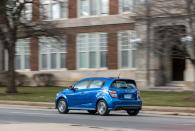 <p>The hatchback body style adds precious versatility to the Sonic's 19 cubic feet of cargo space.</p>