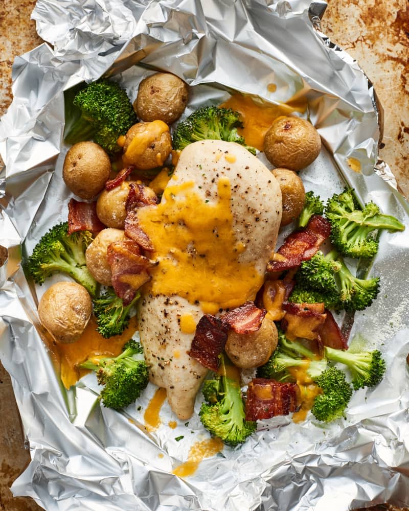 Cheesy Ranch Chicken and Bacon Foil Packs