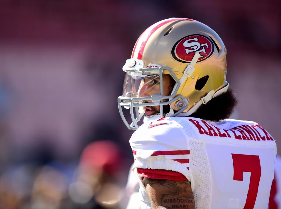 Kaepernick has stayed silent, but is now taking legal action against the NFL: Harry How/Getty Images