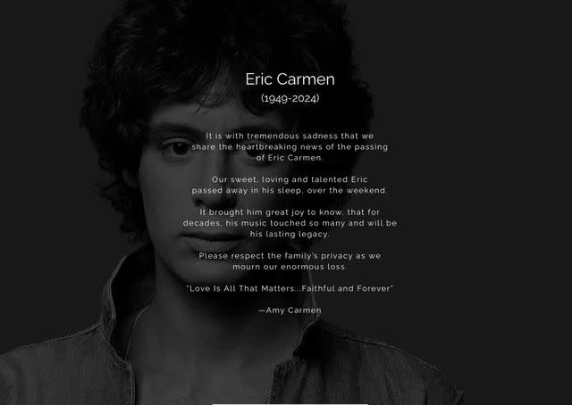 <p>PAGINA OFICIAL ERIC CARMEN</p> Eric Carmen