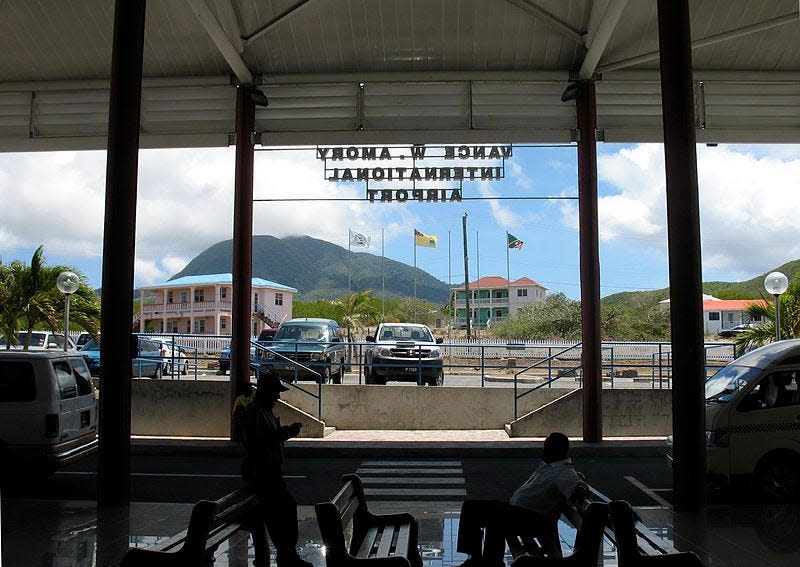 The airport in the Caribbean island of Nevis, which the Guardian has described as the world's most secret financial haven.