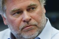 Eugene Kaspersky, chairman and CEO of Kaspersky Lab, listens to a question during an interview in New York March 10, 2015. REUTERS/Shannon Stapleton