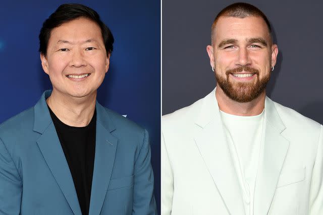 <p>Leon Bennett/Getty; JC Olivera/Getty</p> Ken Jeong (left); Travis Kelce