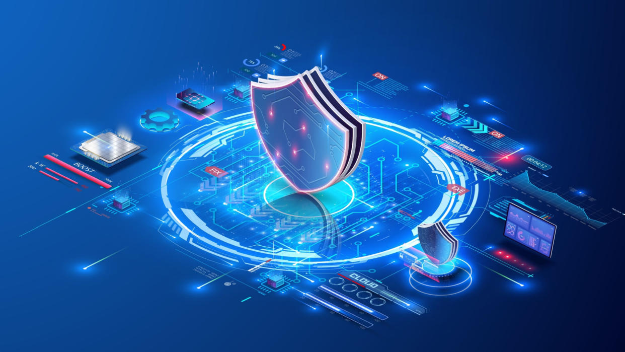  Concept art representing cybersecurity principles. 