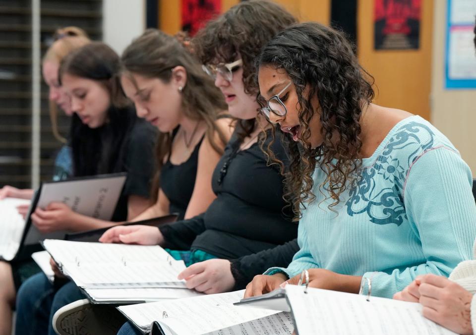 The Matanzas High School Choir practices at the school in Palm Coast, Tuesday, Oct. 24, 2023.