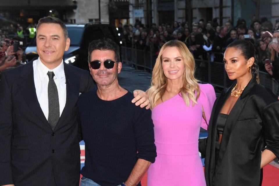 David Walliams, Simon Cowell, Amanda Holden and Alesha Dixon in 2020 (Getty Images)