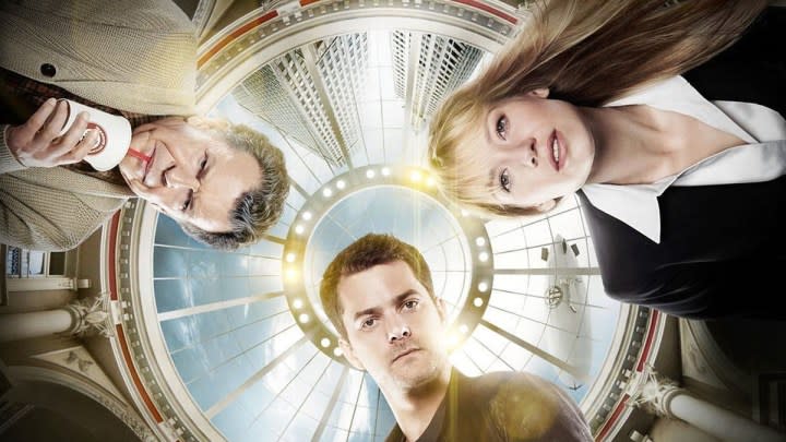 John Noble, Joshua Jackson, and Anna Torv in Fringe. 