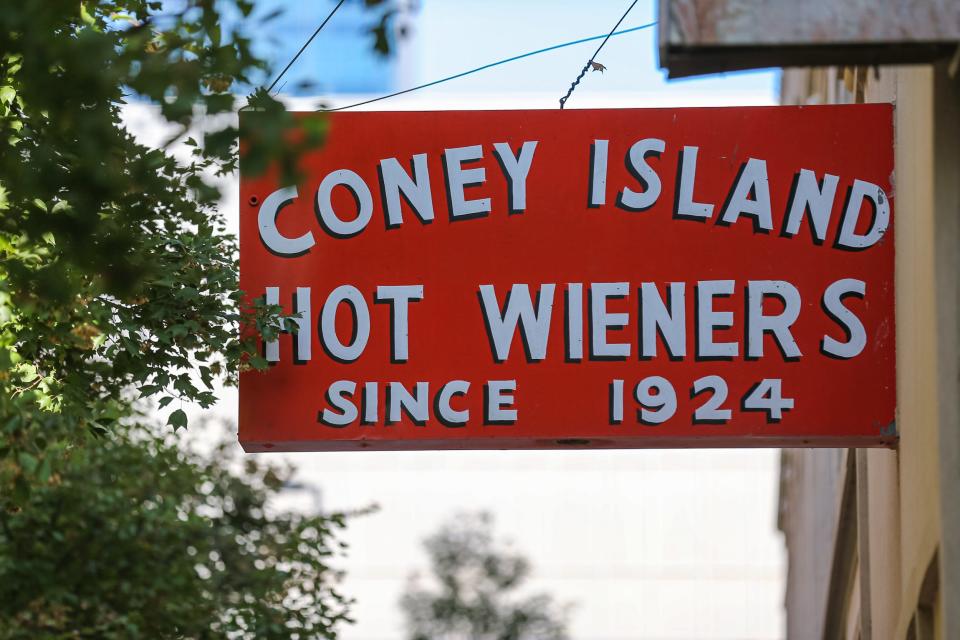 Coney Island’s Hot Wieners sign on 428 W Main St. is pictured in Oklahoma City on Thursday, Sept. 22, 2022. 