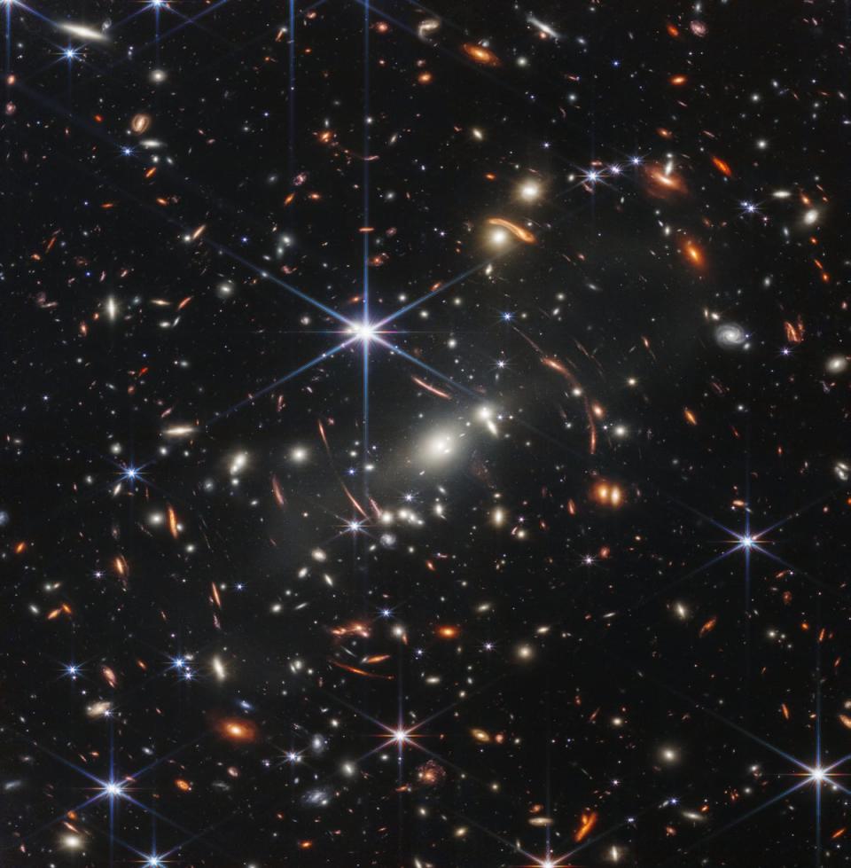 The first Webb deep field image shows galaxies as far as 13.1 billion light years away (Nasa)