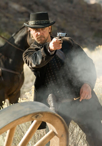 <p>3:10 TO YUMA (2007). Academy award winnners Russell Crowe and Christian Bale teamed up to star in the remake of this 1957 classic. The film is about a rancher who agrees to hold a captured outlaw awaiting a train to go to court.</p>