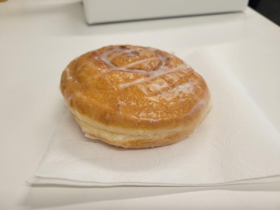 The Glazed Cinnamon Roll from Sprinkles Donut Shop.