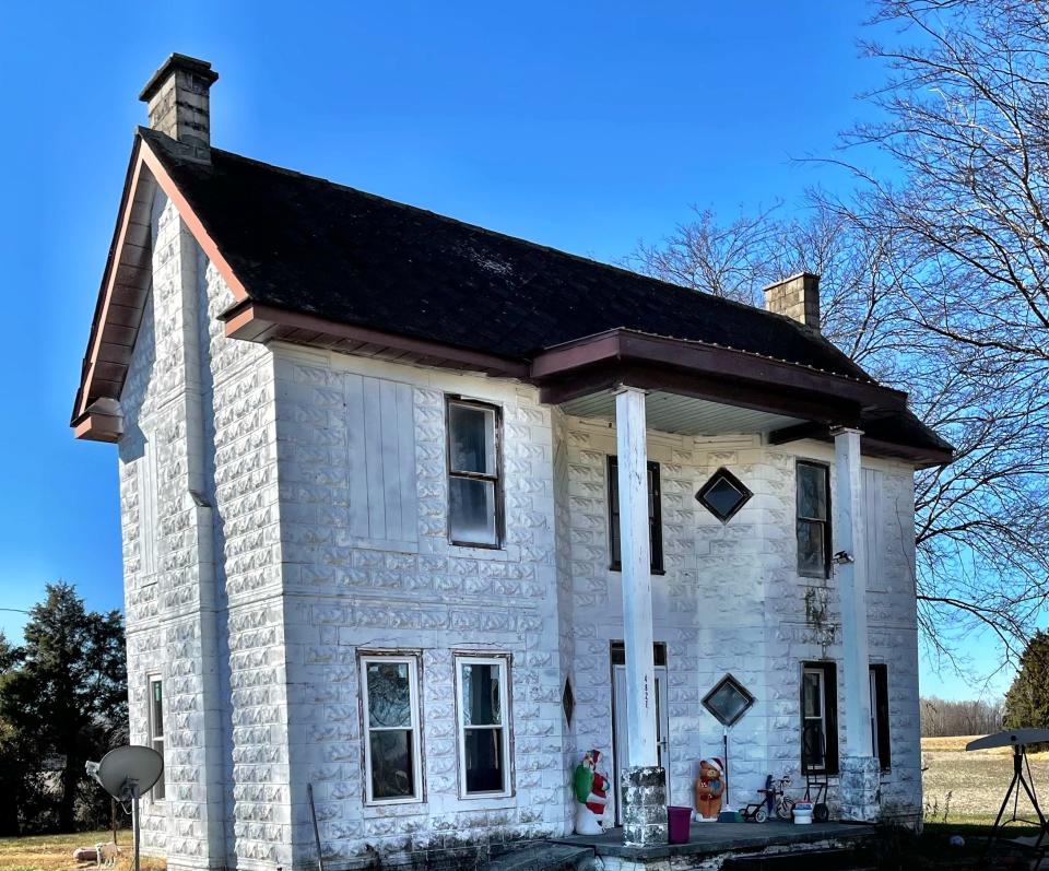 Robert A.N. Jones began building this concrete block house at the end of Jonesburg Road in late summer of 1911, the same year he won a long-running dispute with the Illinois Central Railroad. The railroad had wanted to call the community Highland but Jones insisted on Jones Station. A compromise was reached with Jonesburg.