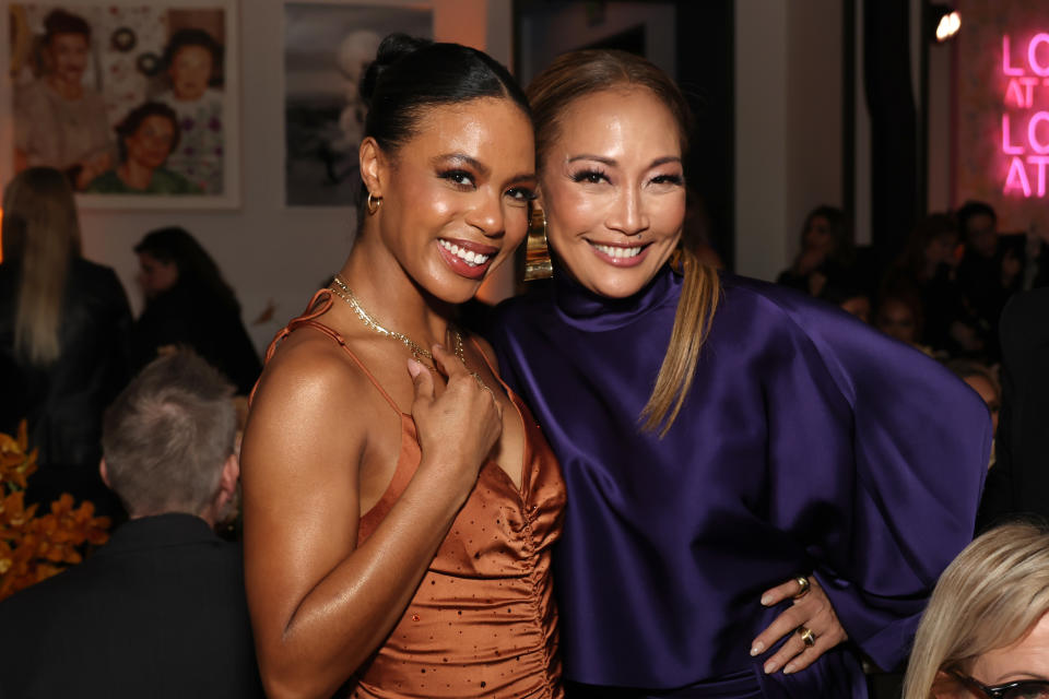 BEVERLY HILLS, CALIFORNIA - NOVEMBER 29: (L-R) Britt Stewart and Carrie Ann Inaba attend Variety Women of Reality Presented by DirectTV at Spago on November 29, 2023 in Beverly Hills, California. (Photo by Amy Sussman/Variety via Getty Images)