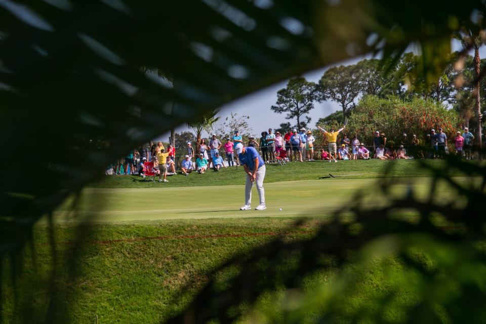 Sepp Strakka putts on the sixth green during the final round of the final Honda Classic at PGA National Resort & Spa last February.