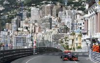 McLaren Mercedes driver Jenson Button of Britain steers his car during the first free practice ahead of the Monaco Formula One Grand Prix at the Monaco racetrack, in Monaco, Thursday, May 13, 2010. The Formula Monaco Formula One Grand Prix will take place here on Sunday, May 16. (AP Photo/Luca Bruno)