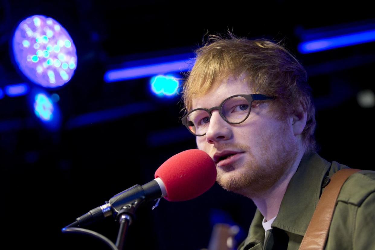Saving the day: Ed Sheeran helped a busker get her Facebook page reinstated: PA