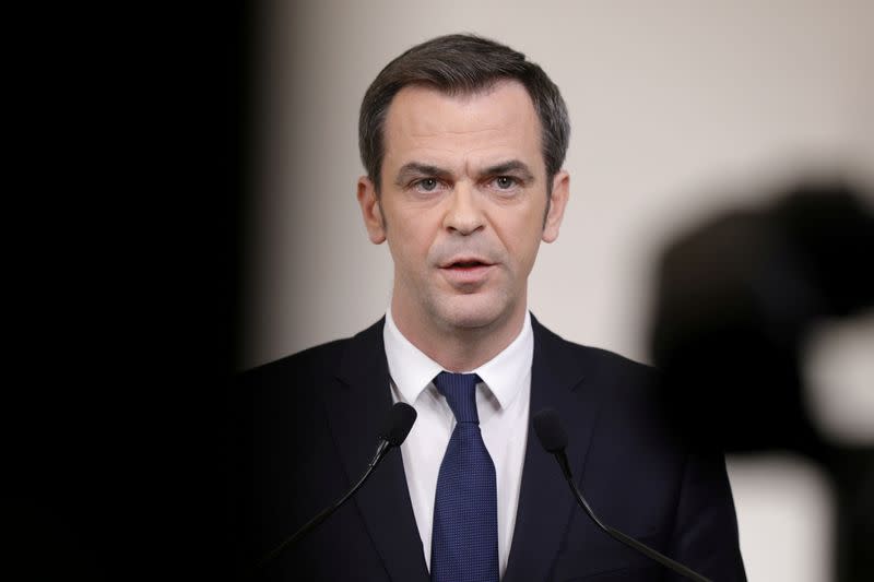 French PM Philippe and Health Minister Veran give a news conference on the coronavirus outbreak