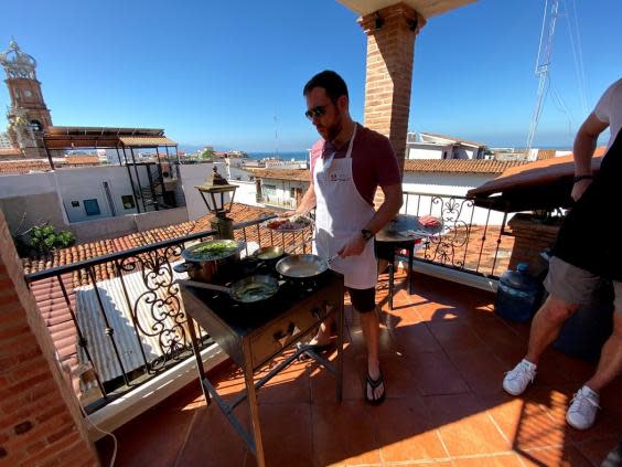 The rooftop kitchen is a stunning place in which to cook (Dave Maclean)