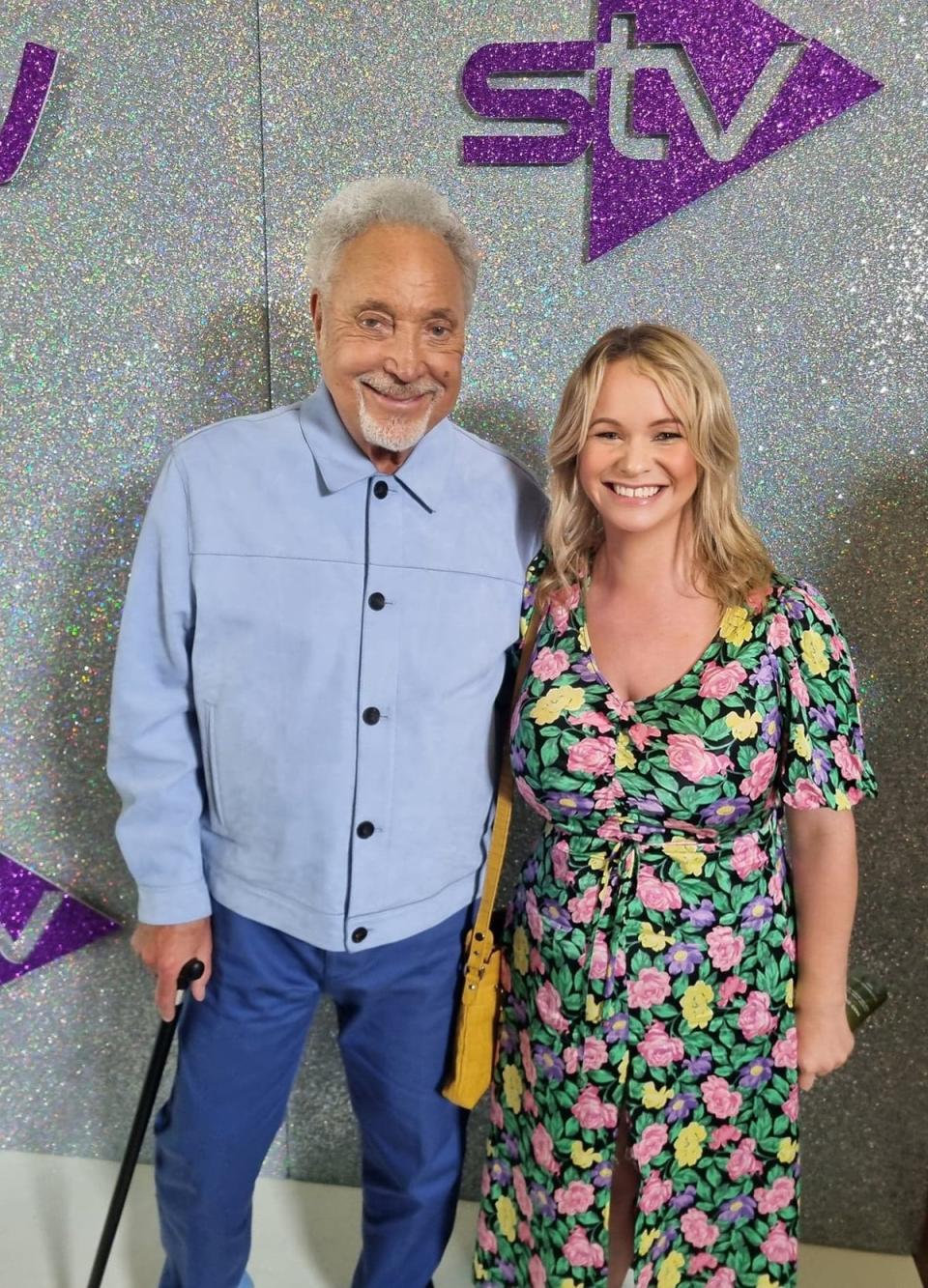 Sir Tom Jones pictured with the Evening Standard’s Tina Campbell at ITV’s 2022 Entertainment Autumn Showcase (Tina Campbell / Evening Standard)