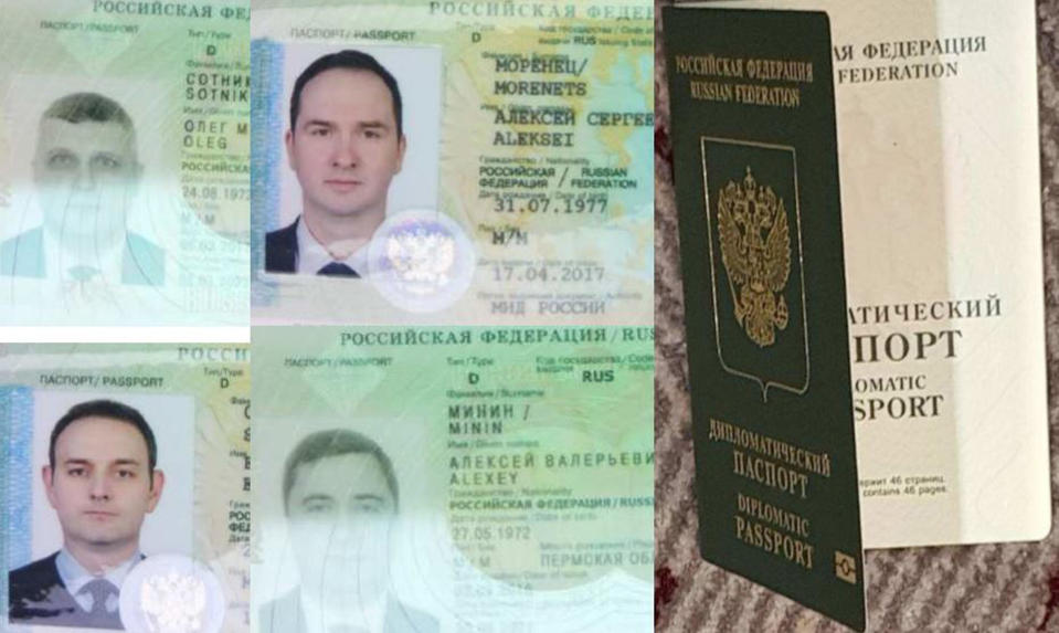 The Russian spies expelled by Dutch authorities travelled to the Netherlands on official passports (PA Images)