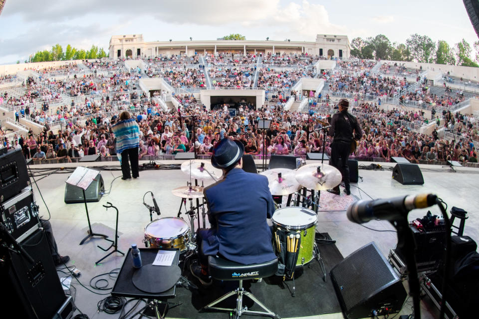 Mavis Staples performs at the Orion Amphitheater, which looked to ancient structures like Rome’s Colosseum for inspiration. - Credit: Josh Weichman