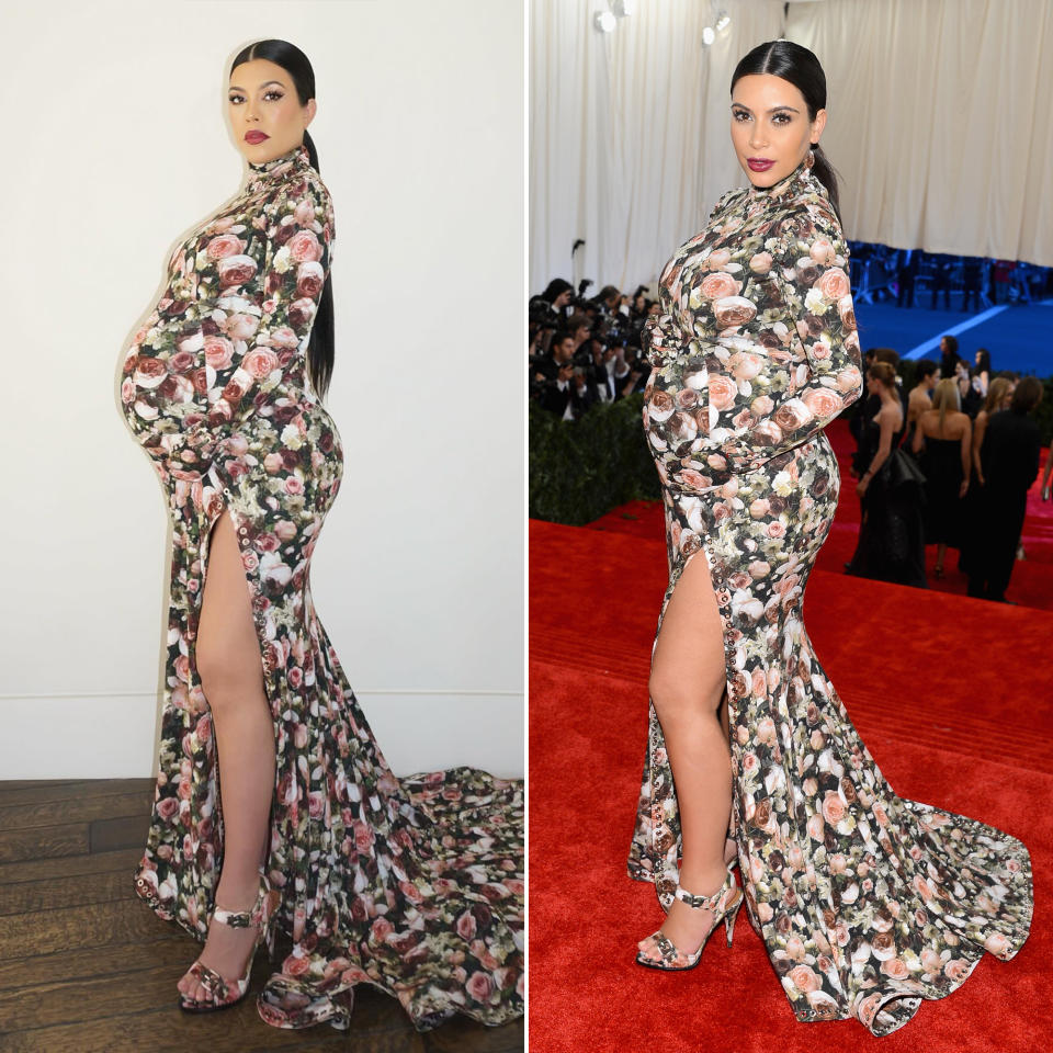 Kourtney Kardashian Dresses as Met Gala Kim for Halloween 2023