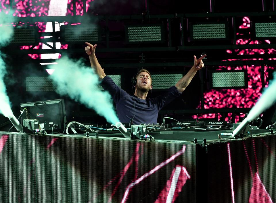 DJ Calvin Harris dazzled the crowds at the 2016 Coachella Valley Music & Arts Festival Weekend 2 at the Empire Polo Club in Indio, California.