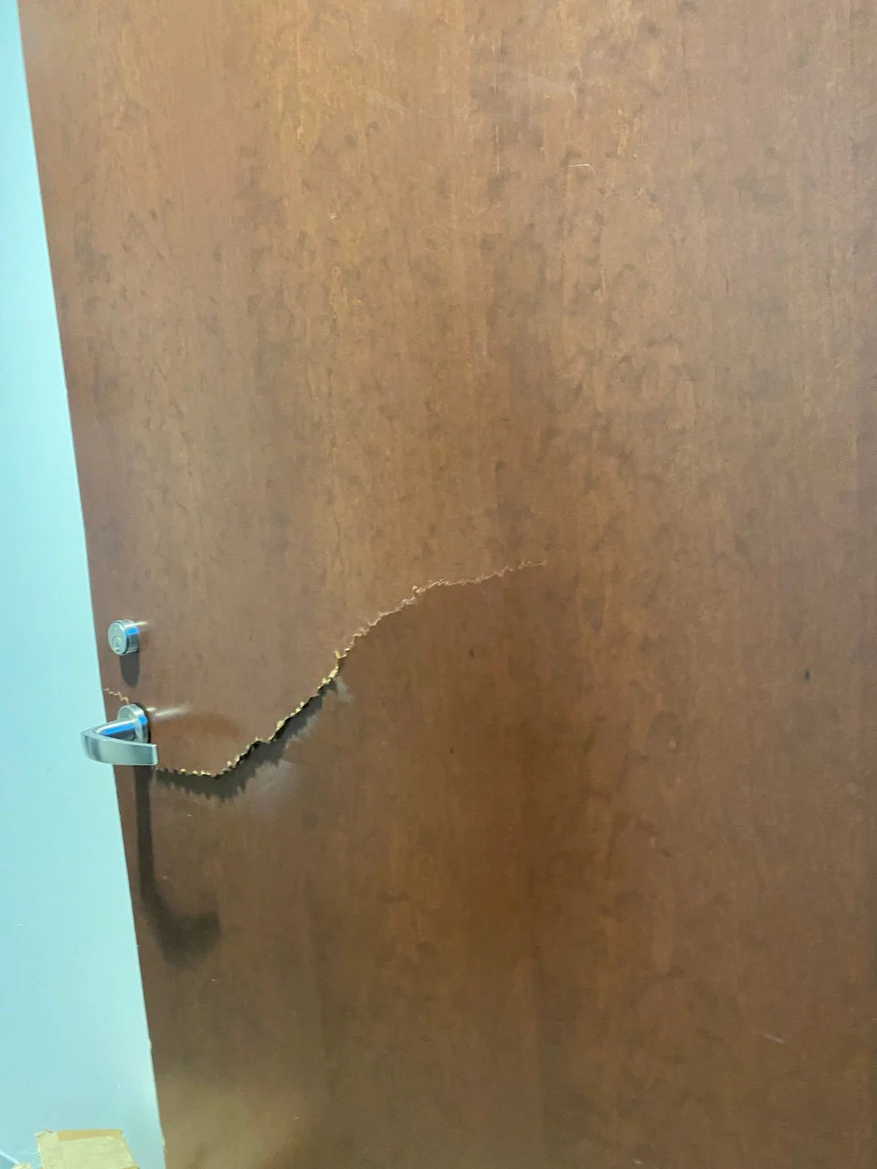 Diana Taurasi reportedly cracked the door to the visiting locker room after repeatedly slamming it.