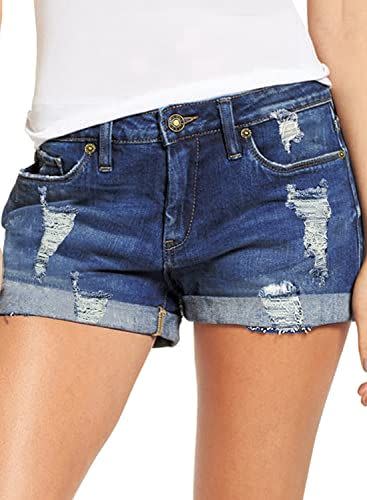 7) Ripped Denim Jean Shorts