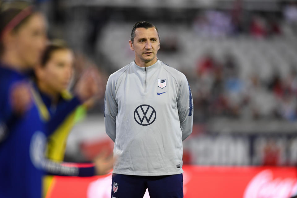 Vlatko Andonovski is trying to lead the USWNT to an Olympic title the year after winning the Women's World Cup, something no nation has accomplished. (Photo by Brad Smith/ISI Photos/Getty Images)