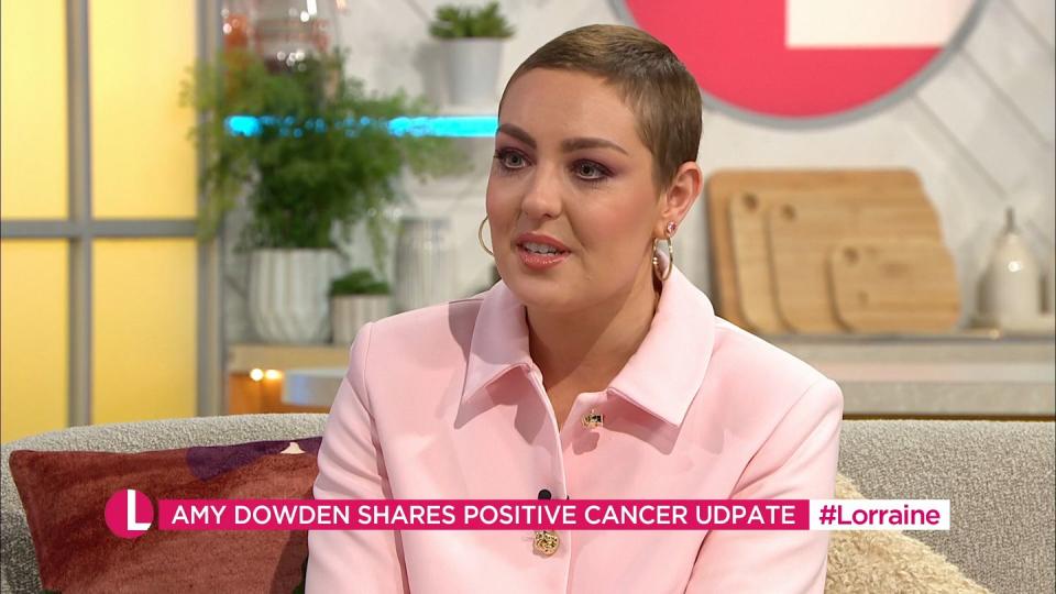amy dowden shares cancer update on lorraine