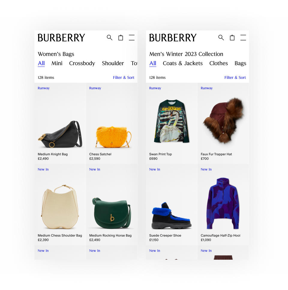 Burberry’s new e-commerce site cleaner, brighter and more intuitive for the user.