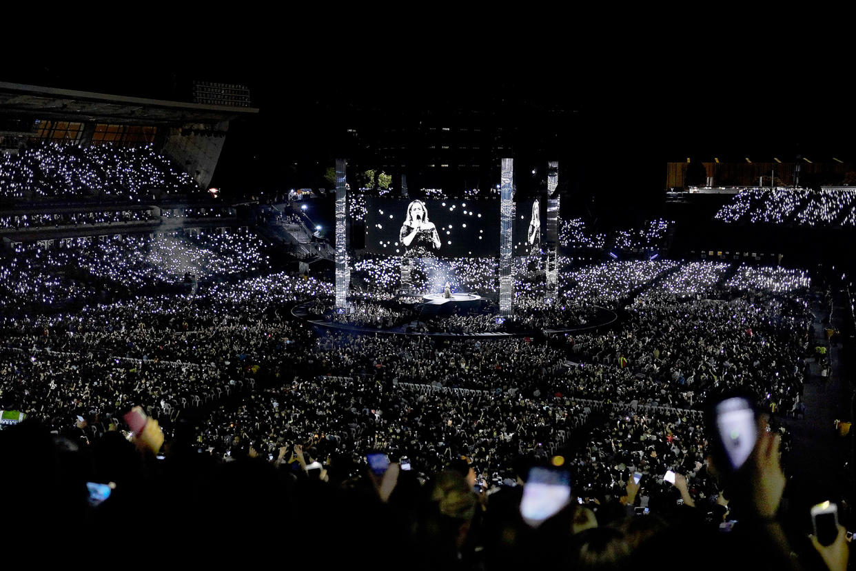 Adele performs at Mt Smart Stadium in Auckland, New Zealand - Credit: Matias Delacroix/NurPhoto/Getty Images
