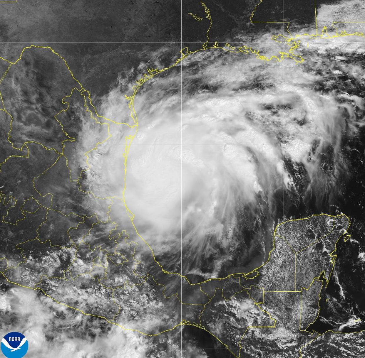 Meteorological image of Tropical Storm Francine.