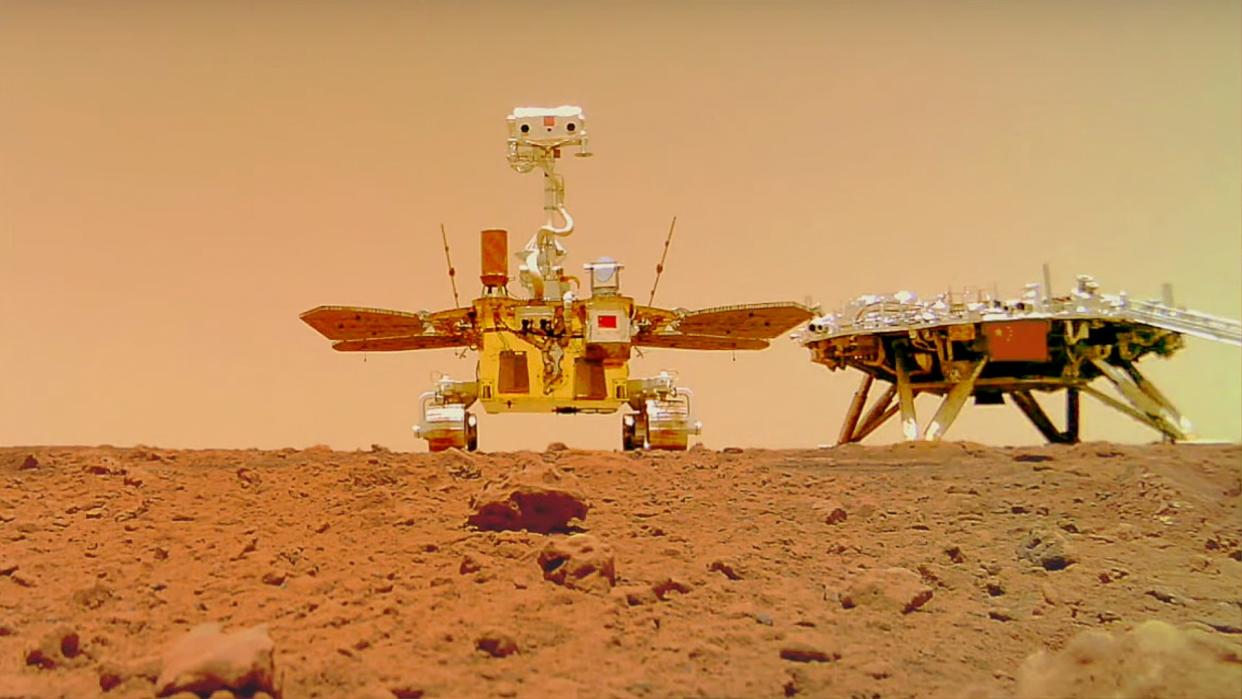  A 'selfie' taken by China's Zhurong Mars rover during the Tianwen 1 mission. 