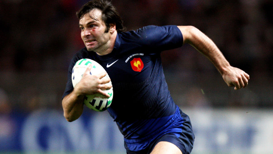 Christophe Dominici, pictured here in action for France at the 2007 Rugby World Cup.