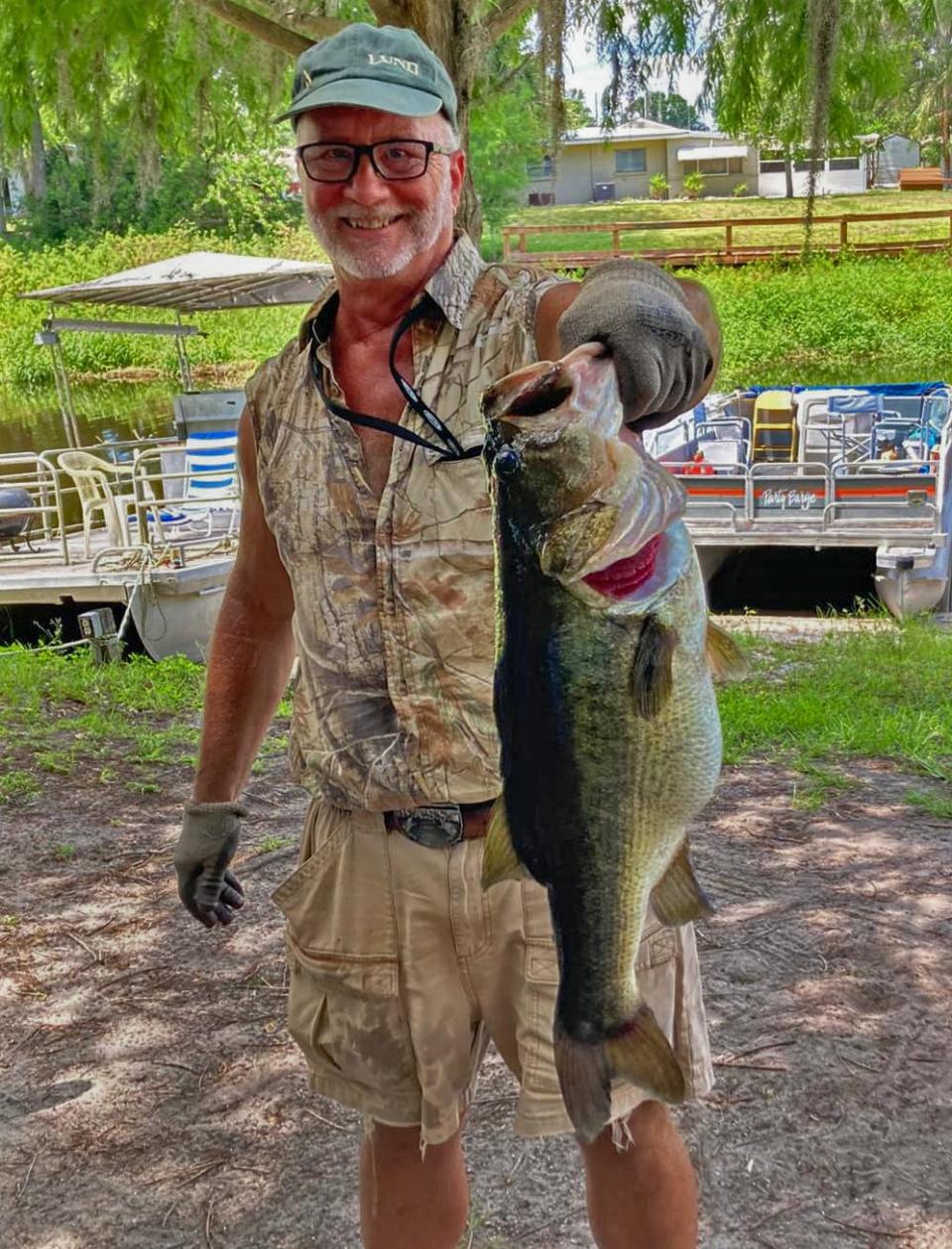 Elwood Glaser took big bass with this 8.01 pounder during the Kissimmee Bass Series Senior tournament May 13 on the Kissimmee Chain. 