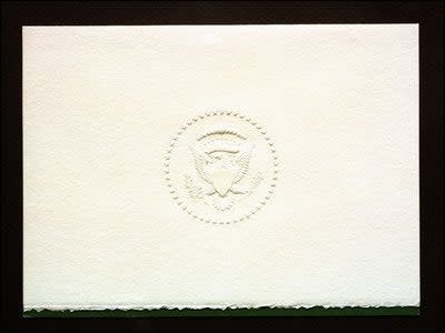 <p>The stark white Christmas card sent by President Lyndon B Johnson in 1963, just a month after John F Kennedy was assassinated.</p>The White House