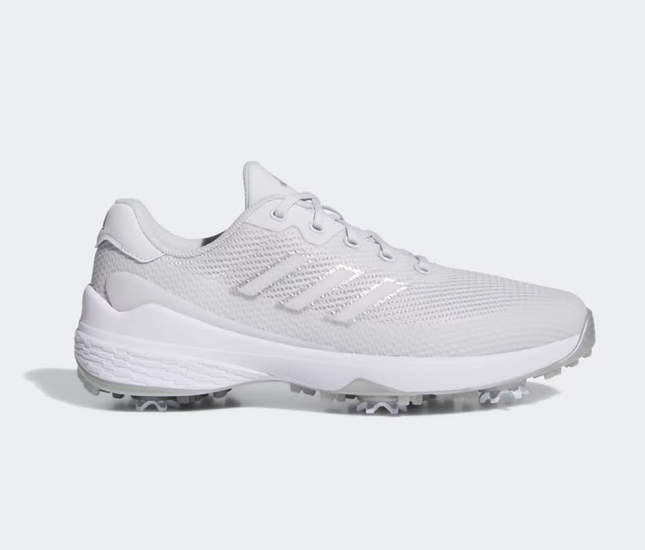 <p>Courtesy Image</p><p>Some of our top golf gifts for men include items golfers might not buy themselves. If your relative or friend is rocking shoes well past their prime, check these out. For players who prefer traditional traction, <a href="https://clicks.trx-hub.com/xid/arena_0b263_mensjournal?q=https%3A%2F%2Fwww.amazon.com%2Fadidas-Mens-Shoes-White-Silver%2Fdp%2FB0BNW94HR7%3FlinkCode%3Dll1%26tag%3Dmj-yahoo-0001-20%26linkId%3Dd70e45f756d5557fa65a3ff2eda9cf67%26language%3Den_US%26ref_%3Das_li_ss_tl&event_type=click&p=https%3A%2F%2Fwww.mensjournal.com%2Fgear%2Fgolf-gifts%3Fpartner%3Dyahoo&author=Nicholas%20Hegel%20McClelland&item_id=ci02ccbf3e90022714&page_type=Article%20Page&partner=yahoo&section=Gift%20Guides&site_id=cs02b334a3f0002583" rel="nofollow noopener" target="_blank" data-ylk="slk:Adidas ZG23 Vent Golf Shoes;elm:context_link;itc:0;sec:content-canvas" class="link ">Adidas ZG23 Vent Golf Shoes</a> grab the ground with hard plastic spikes. Incredibly lightweight, the midsole is springy and supple. The breathable mesh upper is woven with at least 50 percent recycled plastic so not only do they keep feet fresher, but the oceans as well.</p>