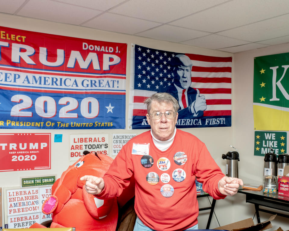 David Lawrence, a Republican supporter, in Erie on Nov. 3.<span class="copyright">Lorenzo Meloni—Magnum Photos for TIME</span>