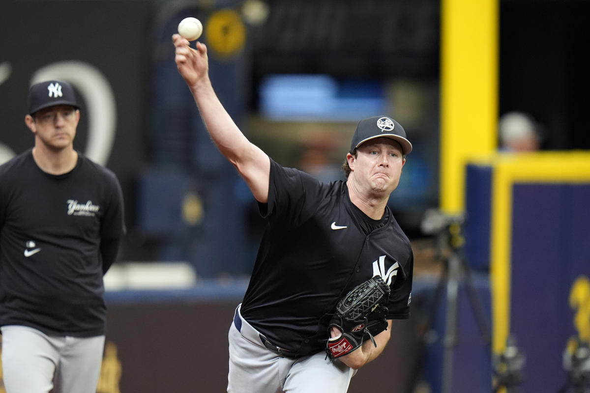 Gerrit Cole of the Yankees shines in first rehab start with 3 1/3 scoreless innings