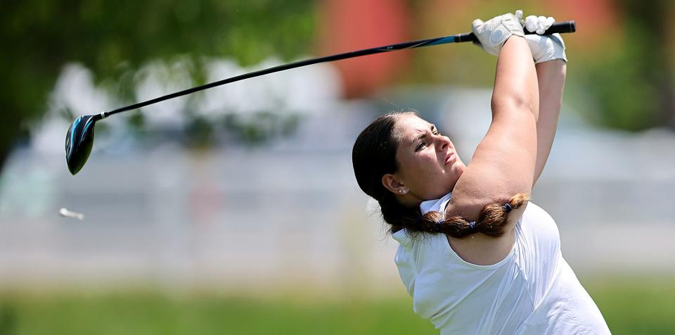 2A golfers compete in the girls state championships at Lakeside Golf Course in West Bountiful on Tuesday, May 16, 2023. | Scott G Winterton, Deseret News