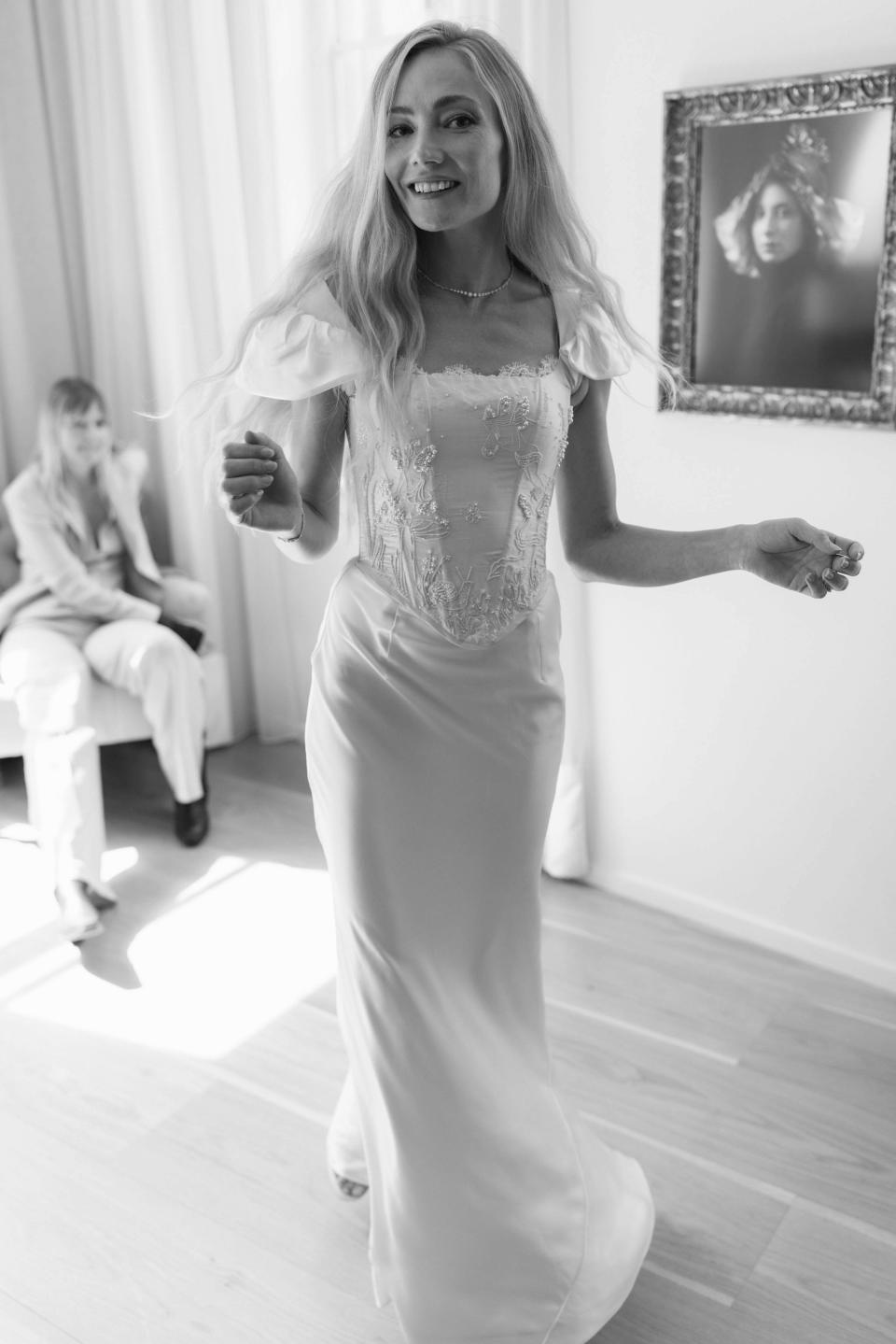 How Model Clara Paget Realized Her Dream Wedding Dress From a Napkin Sketch