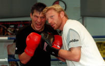 <p>Im “Infight” mit Dariusz Michalczewski. </p>