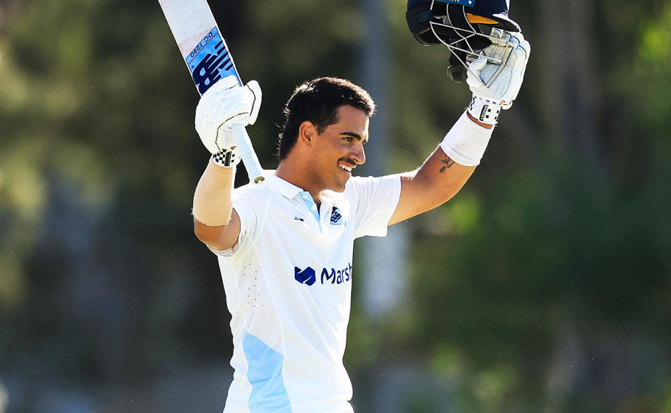 Ollie Davies in the Sheffield Shield.