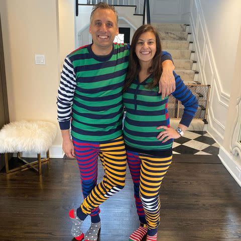 <p>Joe Gatto Instagram</p> Joe Gatto and Bessy Gatto pose together in pajamas on Thanksgiving 2019